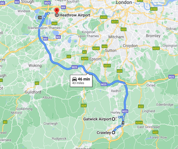 Taxis from Crawley to Heathrow and Gatwick | Reasonable costs